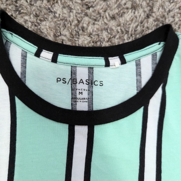 Tiffany Colored Striped Tee Shirt - Picture 2 of 3